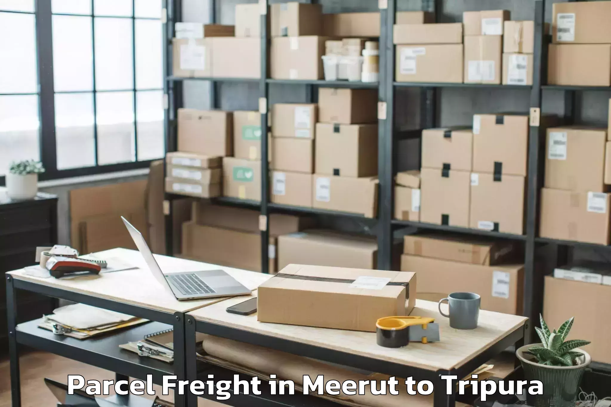 Get Meerut to Ambasa Parcel Freight